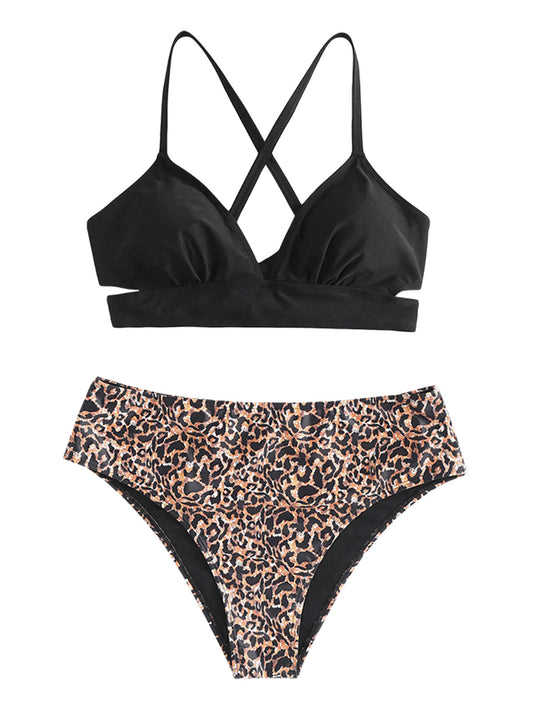 PLUS-SIZE Leopard swim